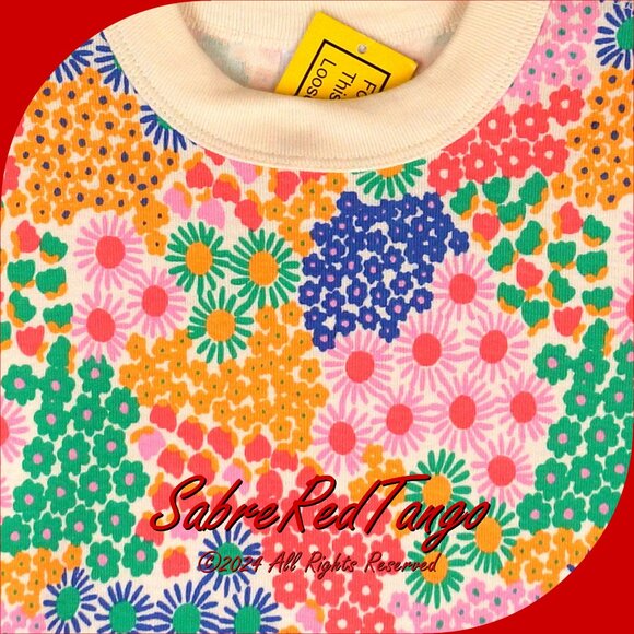 NWT Hanna Andersson Organic Short Johns Pajamas Sea Daisy Print 140 10 - Picture 2 of 4